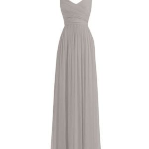 Gray For Her + For Him Bridesmaids Dress